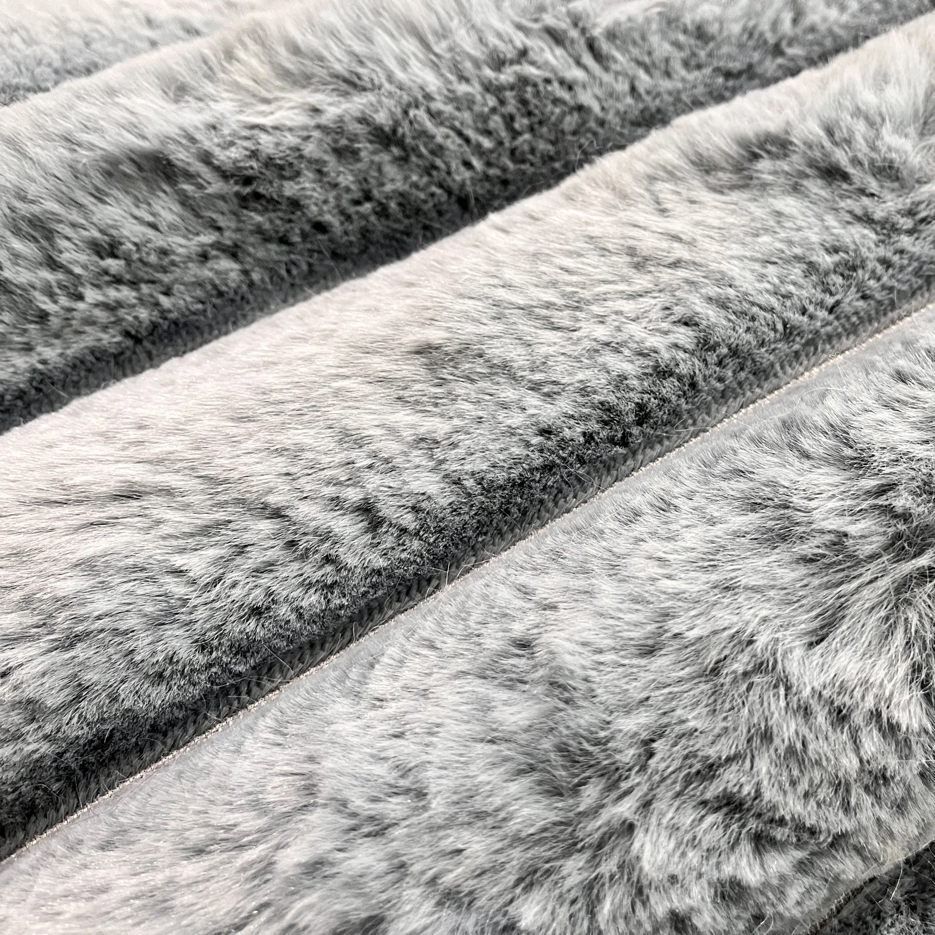 The new 2023 super soft Stripe Rabbit Fur Faux with rabbit fur fabric