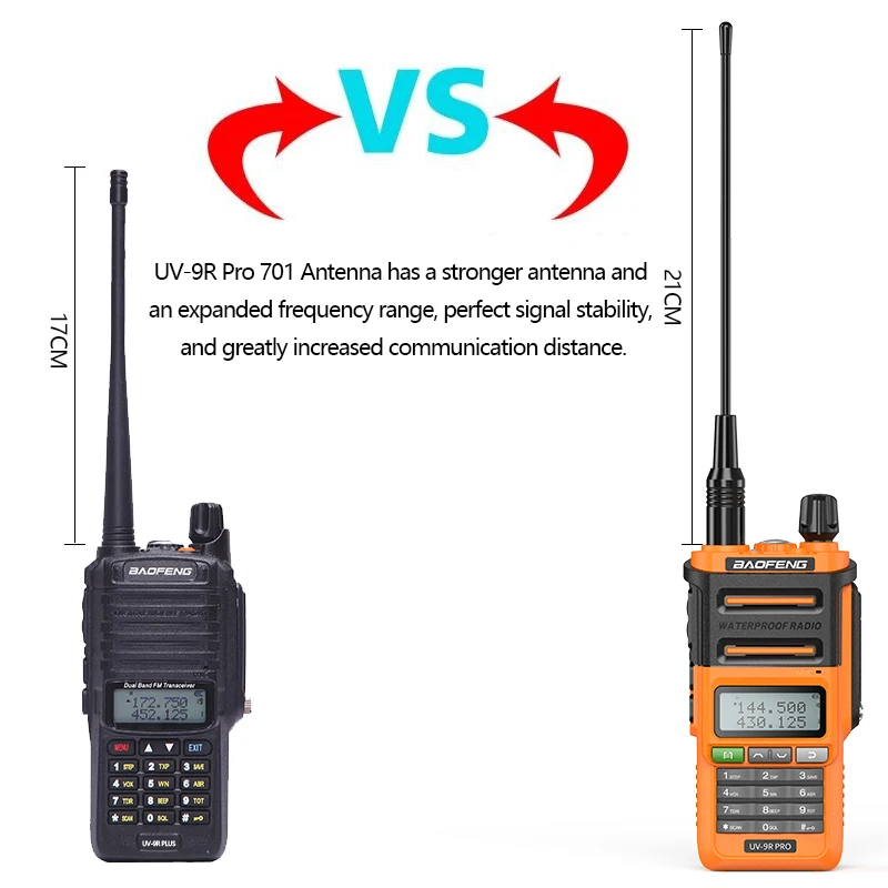 Baofeng UV-9R PRO IP68 Waterproof Walkie talkie High Power Two Way Radio UHF/VHF 136-174/400-520MHz Upgraded of UV9R Plus