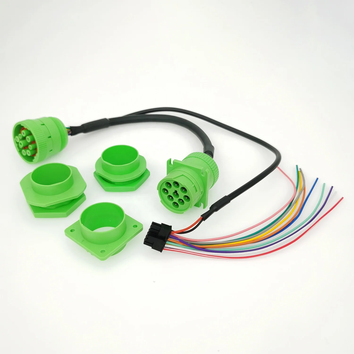 Custom Universal 9Pin J1939 ELD Cable Deutsch J1939 9Pin ELD to Molex Micro-fit Power Connector Y Cable With Brackets