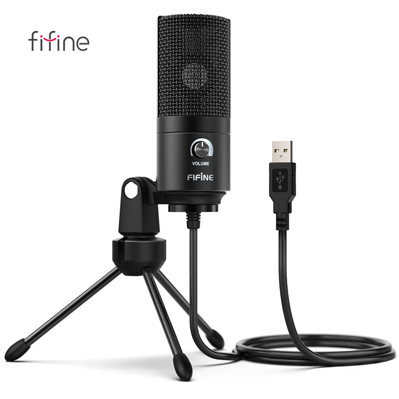  Fifine оптовая продажа USB игровой микрофон кардиодный потоковый конденсаторный для записи студийного