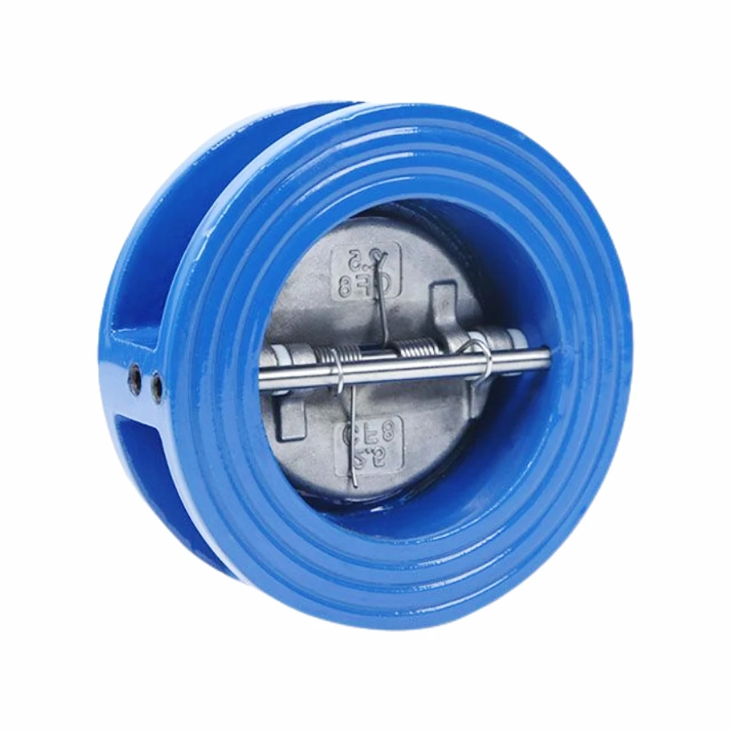 High Quality Ggg40 Body 304 Disc Double Door Hydraulic Wafer Type Dual Plate Check Valve for Water and Gas Gate Structure