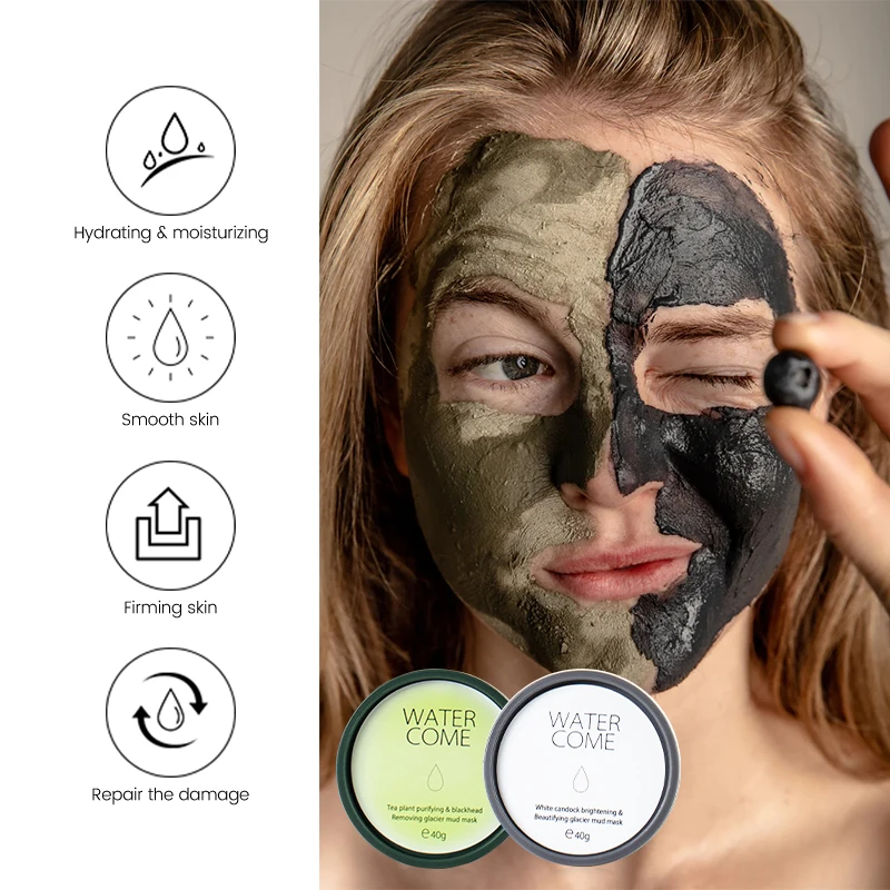 Wholesale 40g  4pcs Moisturizing Deep Cleaning Anti-acne Clay Mask Collagen Brightening Mud Facial Mask