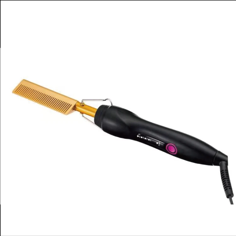 
Wholesale custom private label copper hot comb electric ,high temperature hair straightener bling hot comb for curly hair 