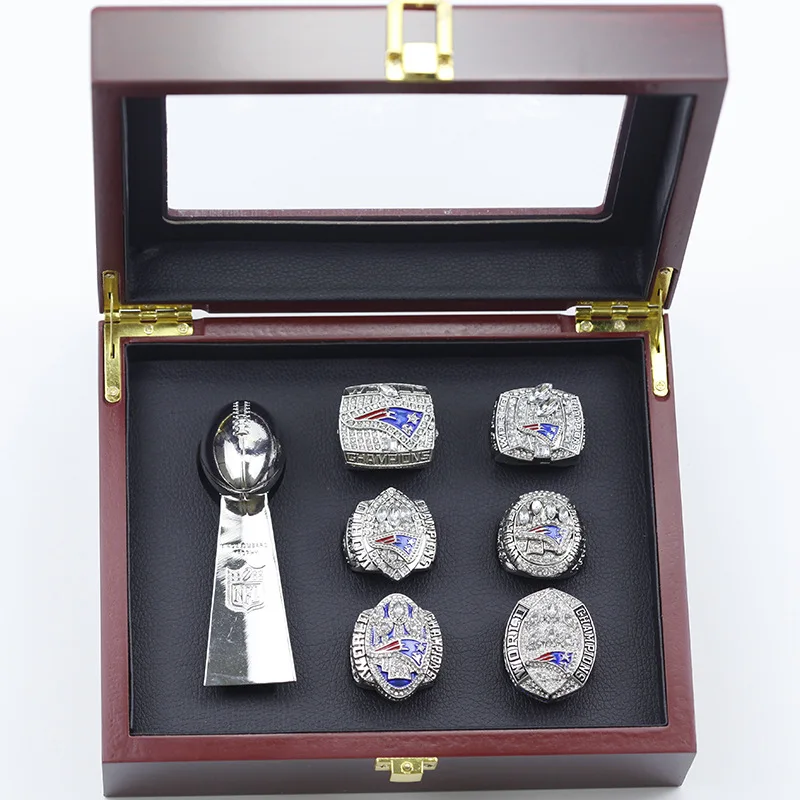 2018 New England Patriots Football Championship Rings With Box Jewelry Set