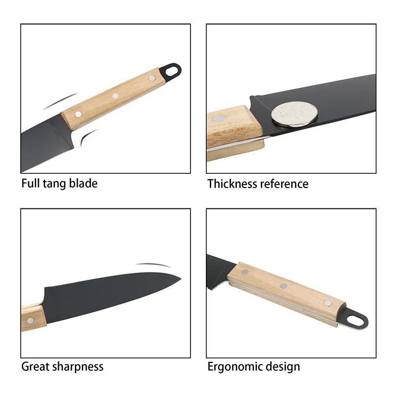 2023 New Desgin 5Pcs Kitchen Cooking Stainless Steel Knife Set