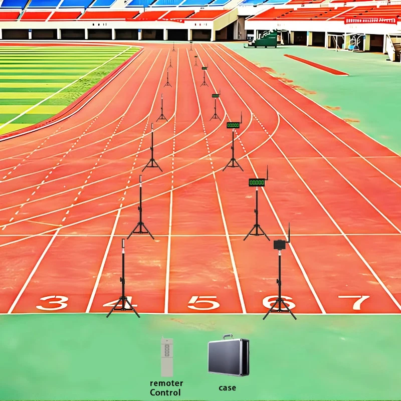 YIZHI Wireless Laser Timer for Training, LED Stopwatch Race Clock Multi-segment Measurement Running Speed Timer