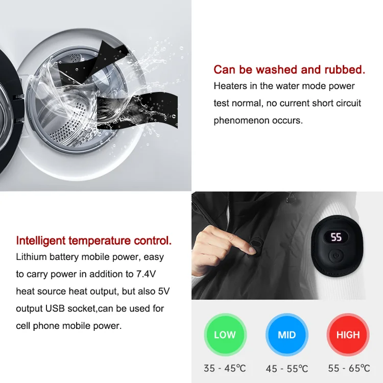 USB Powerbank Battery Electric Heating Pads 3.5v 5v 7.4v 12v NTC Switch Graphene Heating Films Household Electric Heaters