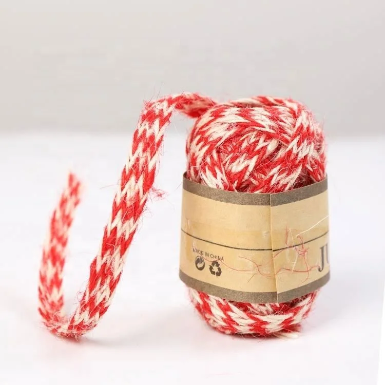 24 Rolls Natural Jute Twine String Hemp Rope for Festival Wedding Christmas Decoration