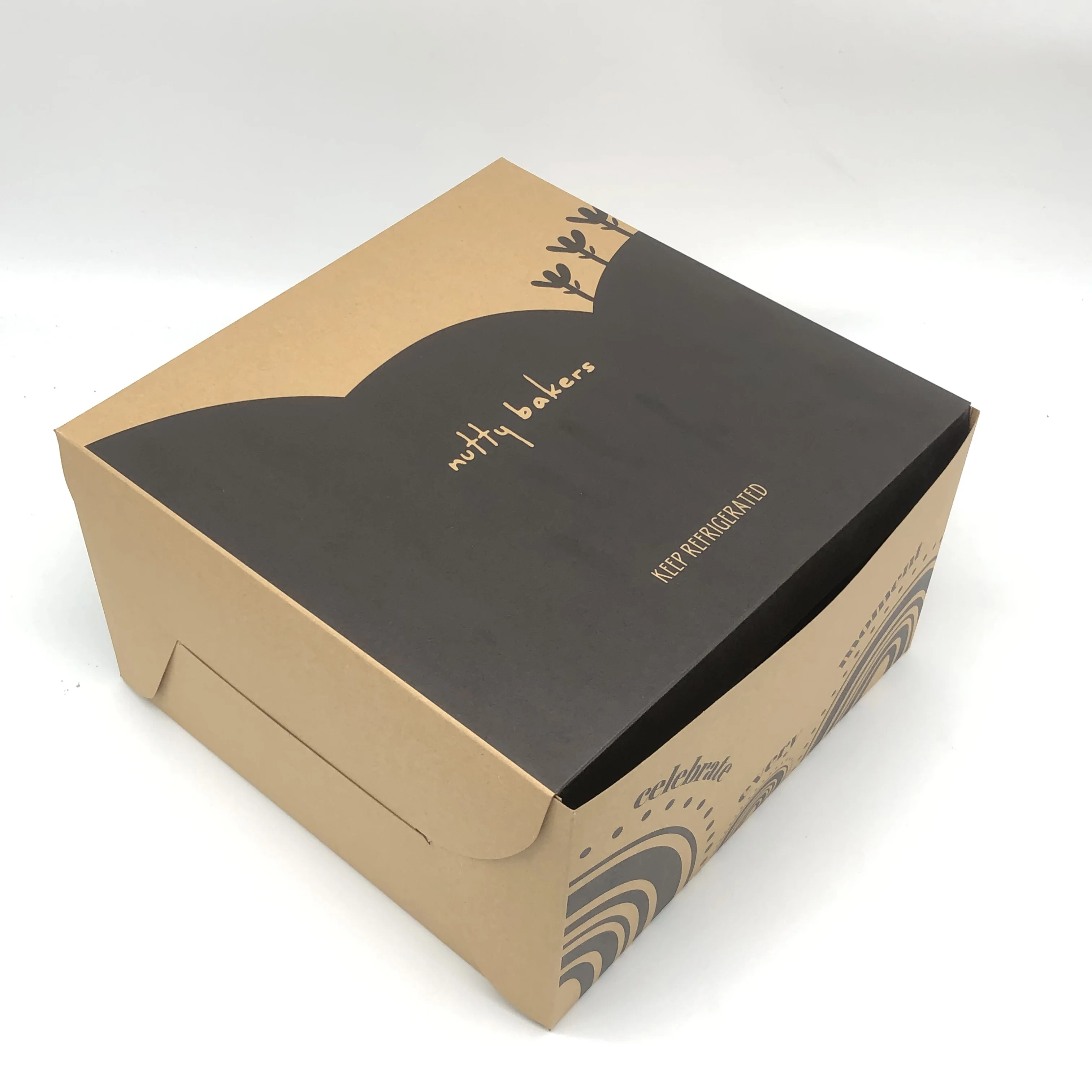 High Quality Custom Brown Kraft Paper Box for Cake Packaging Sweets Packing Boxes
