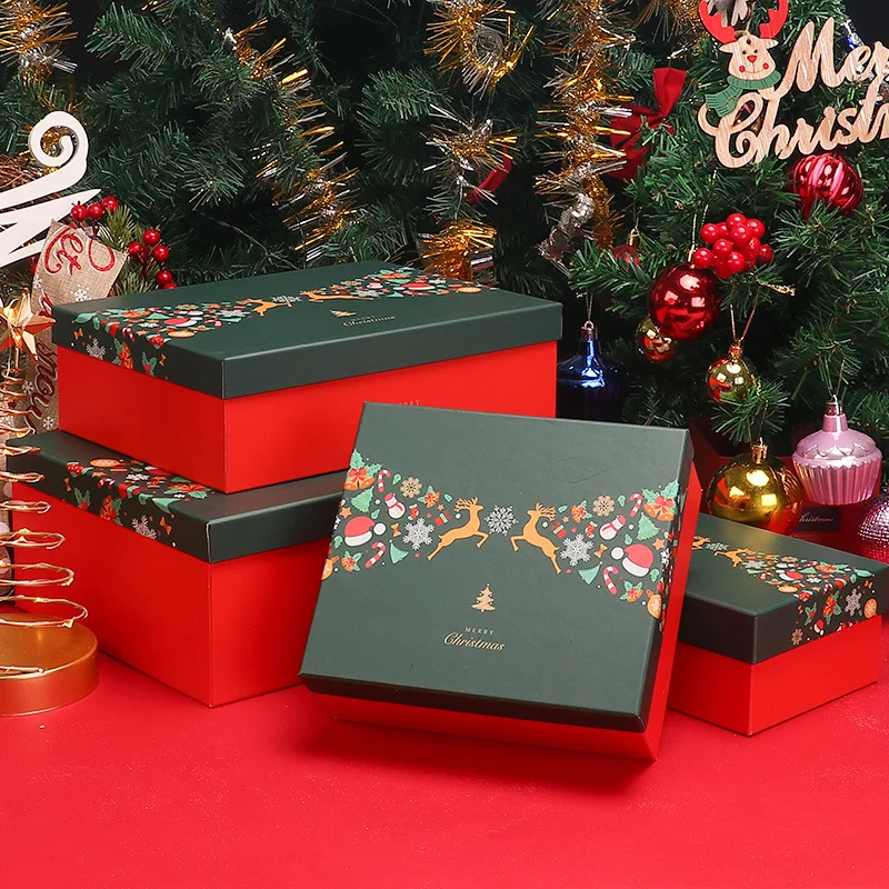 wholesale custom printed large paper gift box cracker mug set christmas gift box