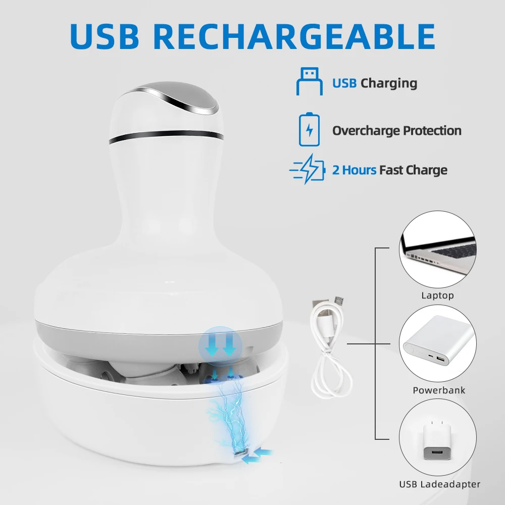 Electronic Shampoo Brush Silicon Head Scalp Massage Devices Scalp Massager