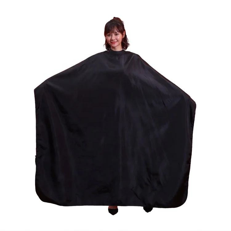 
High quality black silicone neck hair barber dressing cape hair salon cape with Low MOQ customized  (1600164609767)