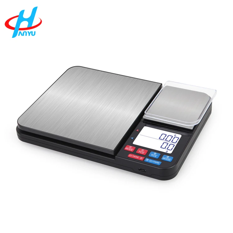 Dual Display Stainless Steel 5 kg Type C USB Rechargeable Kitchen Scale