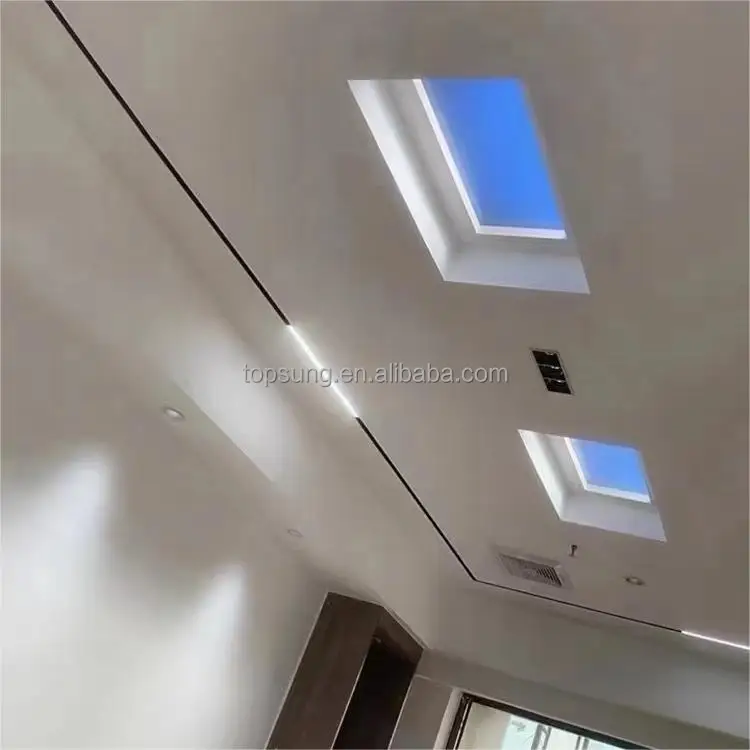 Topsung New artificial led skylight cloud with remote 1200*600mm tuya blue sky panel ceiling lighting system