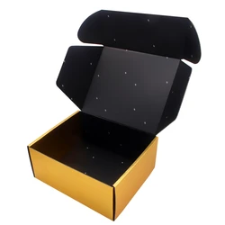 Wholesale luxury branded logo printed micro corrugated cardboard box carton boxes