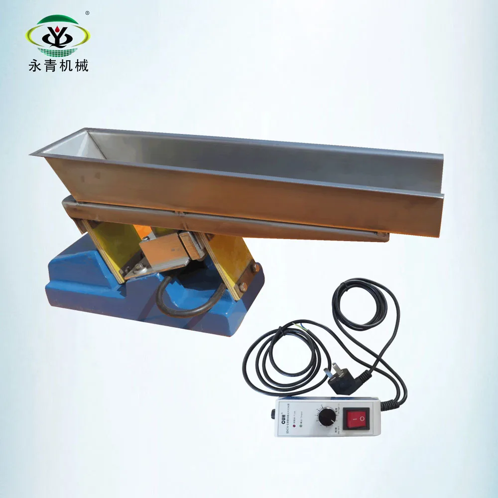 Adjustable speed electromagnetic vibrating feeder with controller