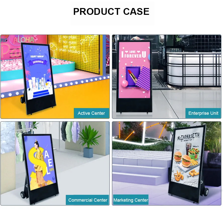 battery portable mobile advertising screen