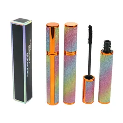 unique radiant rainbow color black ink 4d silk fiber vegan volume boost mascara