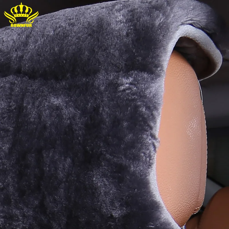 Universal  3D cushions car interior whole skin sheepskin pure wool short  hair car seat cushions cover