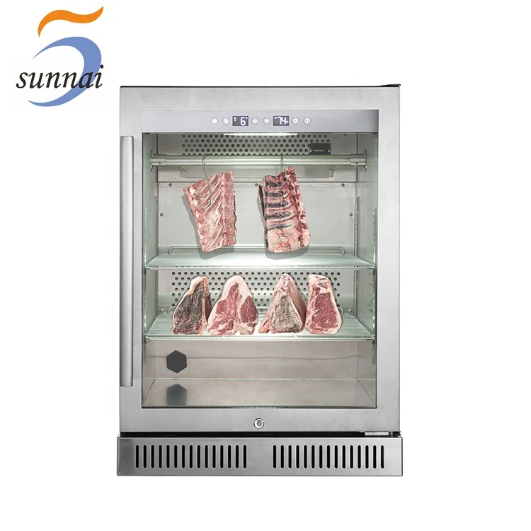 Factory Hot Selling Stainless Steel Meat Aging Fridge Single Zone Dry Beef Ager Fridge For Home