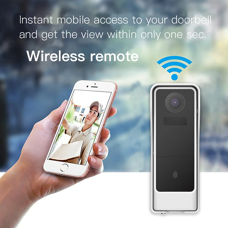 Умная Wi-Fi Водонепроницаемая камера дверной звонок с 1080 беспроводной видеозвонок питанием