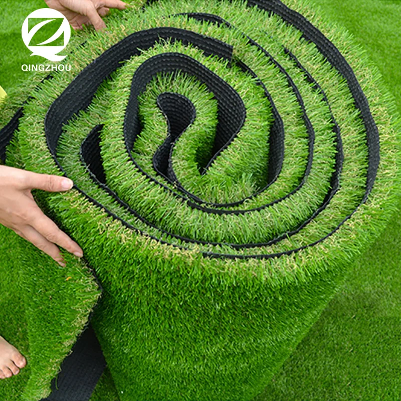 QINGZHOU L001 quality artificial grass carpet landscape outdoor synthetic grass price three color artifical grass for garden