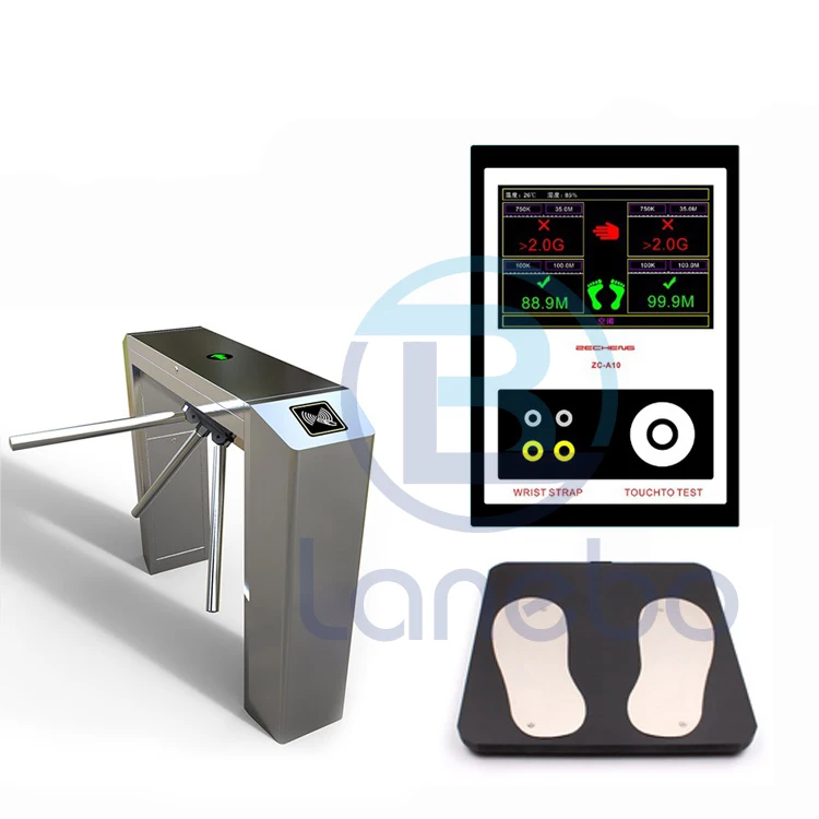 ESD Tester entry ENTRANCE CONTROL SYSTEM tripod Turnstile and Flap barrier