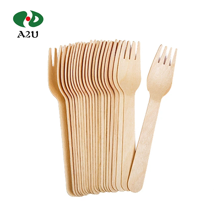 Wooden fork disposable single children camping degradable compostable mini