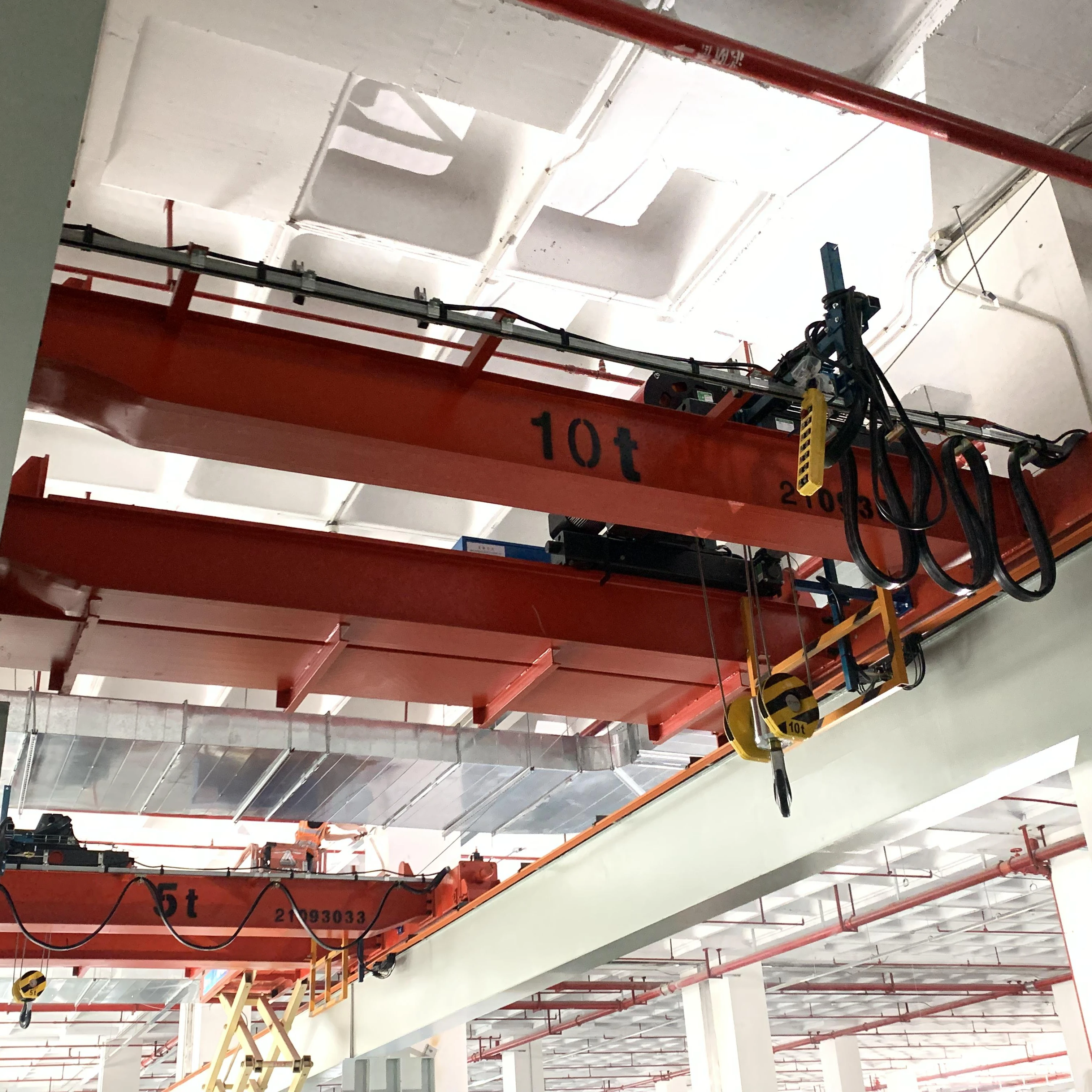 Bridge crane 5ton 10ton double girder  overhead crane with hoist trolley for sale