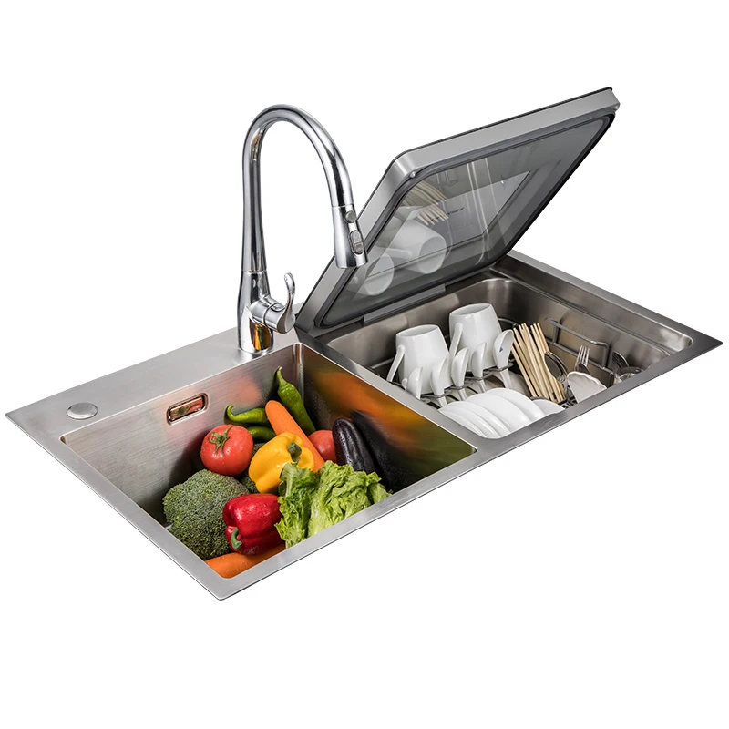 
Factory Wholesale Sink Dishwasher In Double Groove, Ultrasonic Sink Dishwasher With Large-capacity Design 