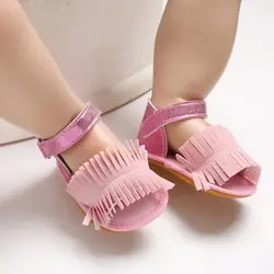 Wholesale Fashionable Toddler Summer Baby Children Flat Fringe Sandals For Girls