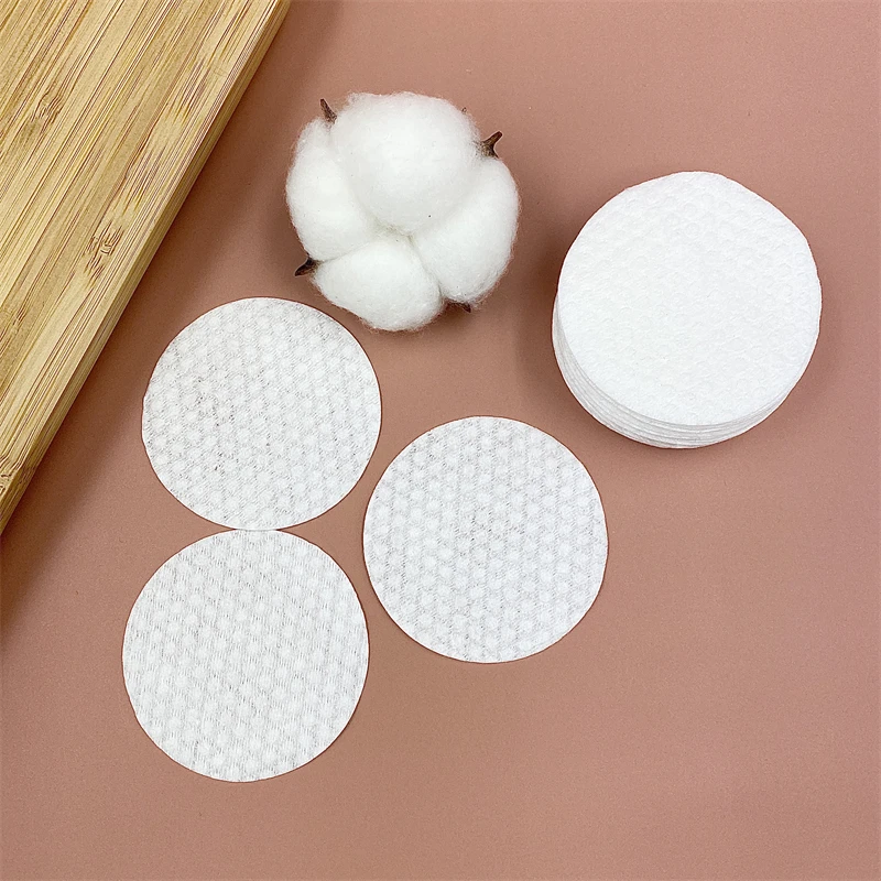 YE29 OEM Factory supply exfoliator embossed dots non woven round cotton pad for nail