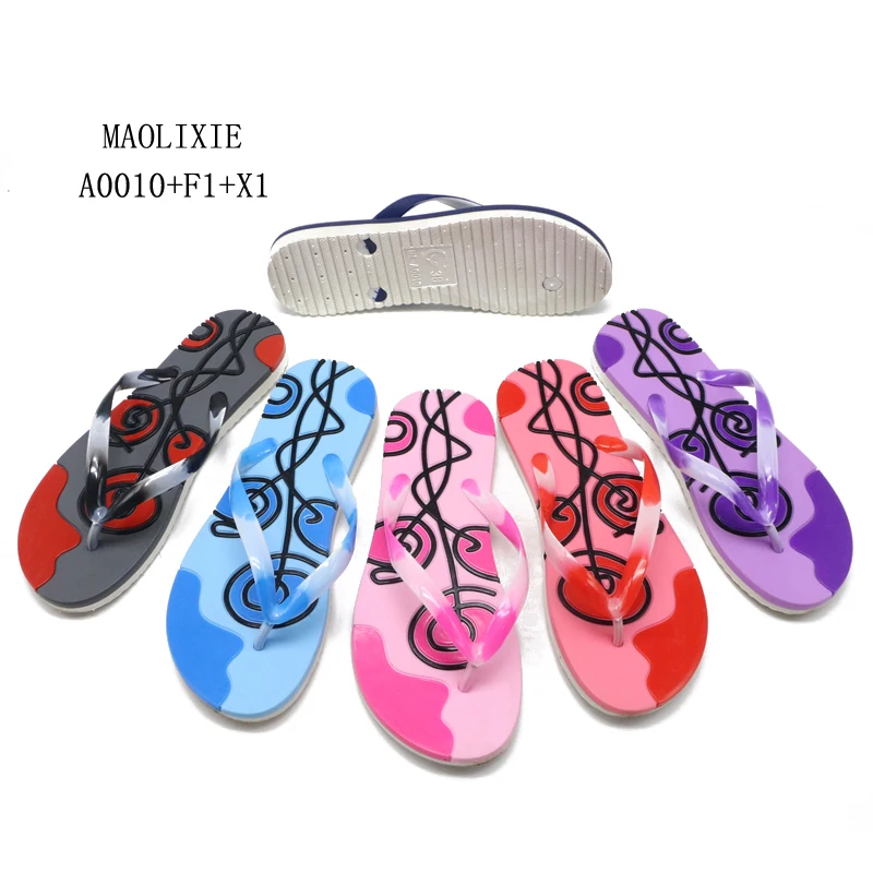 OEM custom pvc sole unicorn flip flops girl soft china wholesale slippers women
