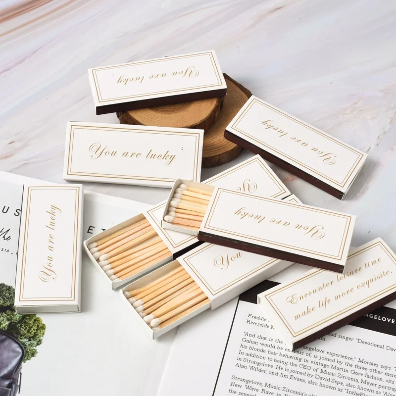 Wooden matches in boxes for hotels and restaurants