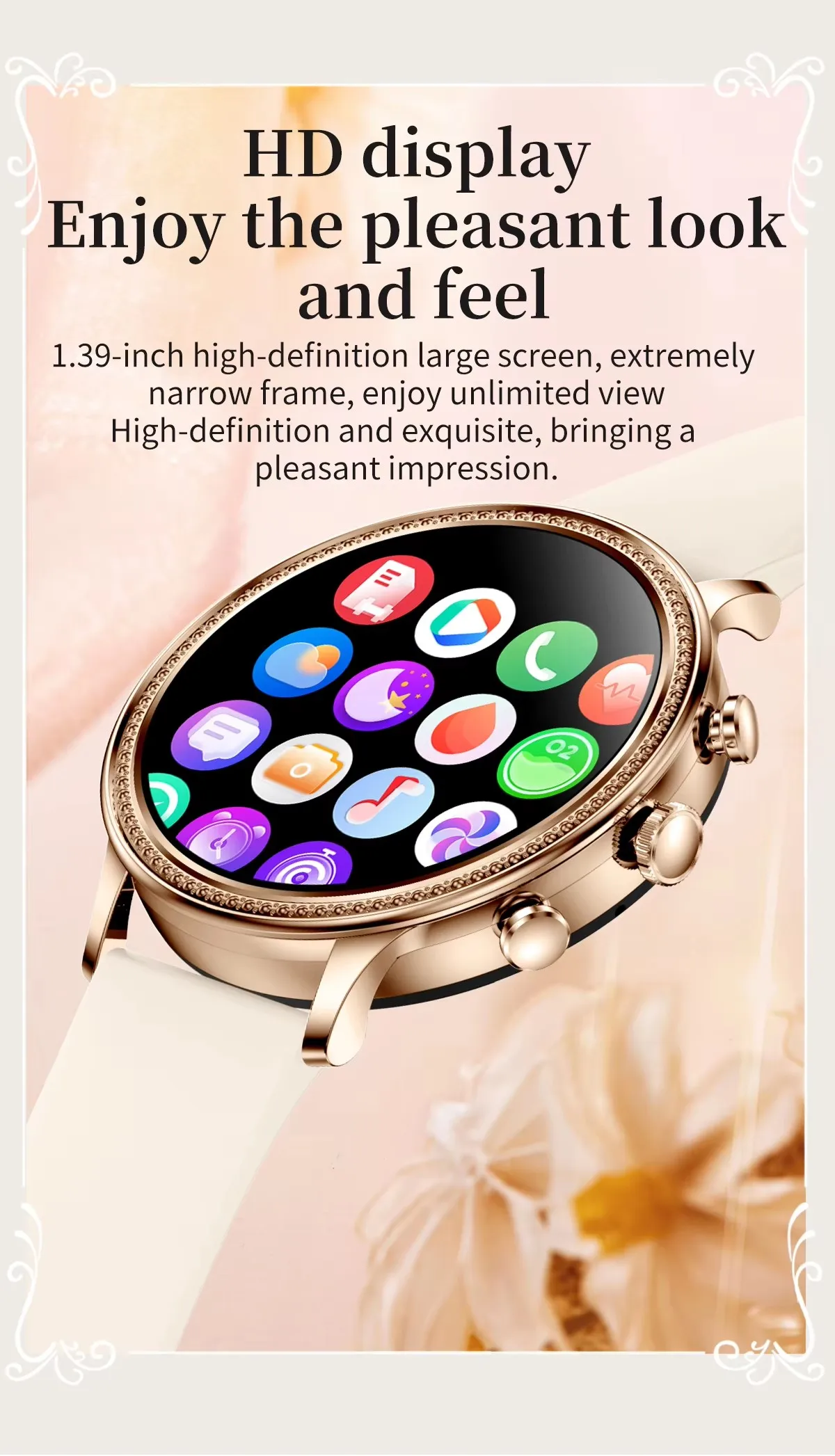 SV60 1.39 inch arrival wearable devices smart watches fitness tracker high quality customize screen woman violet smart watch