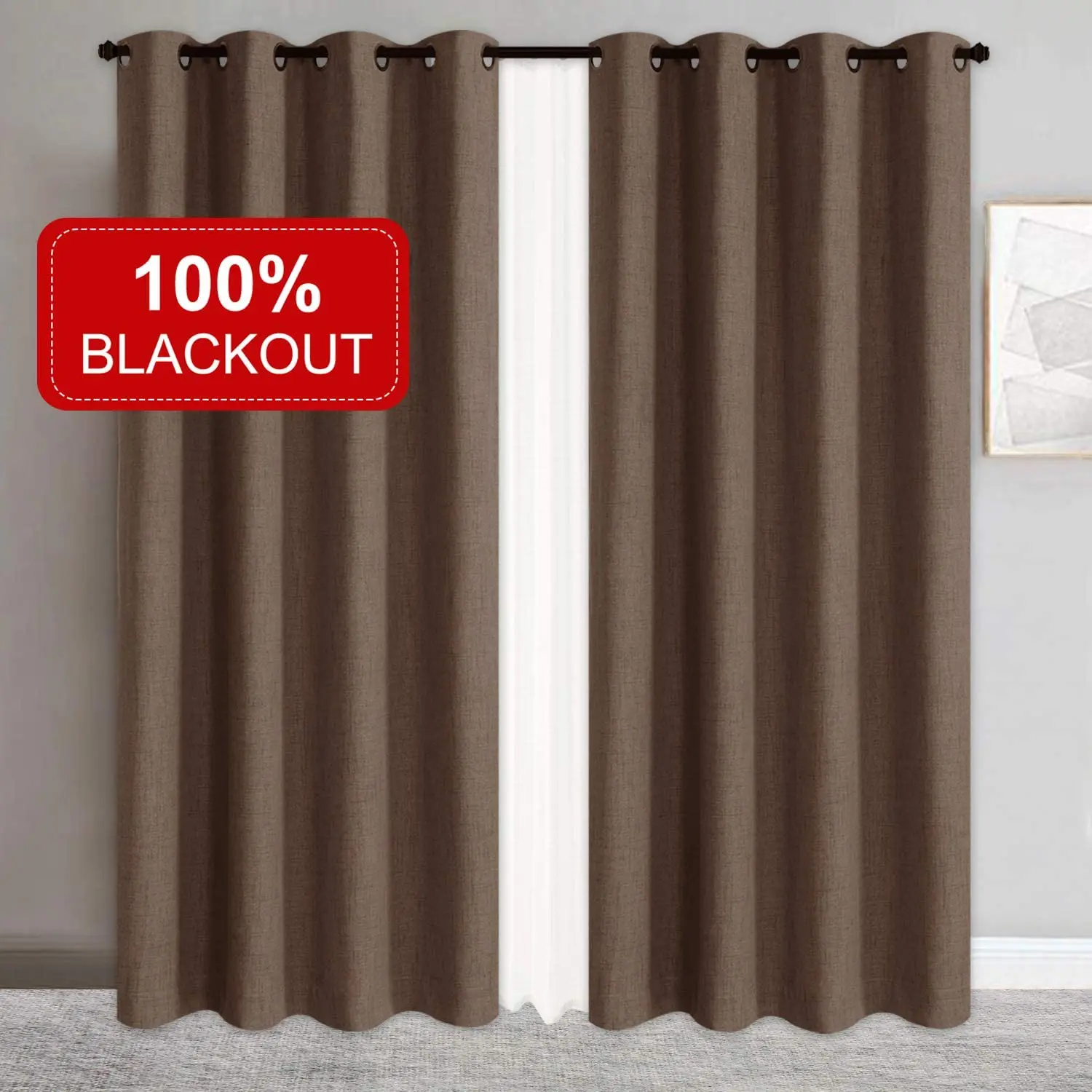 
Factory selling customized 100% blackout eyelet curtains for the living room 