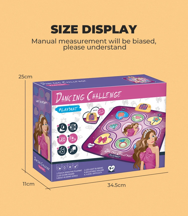 Kids Dance Game Mat with Bluetooth Electric Interactive Music Toy Baby Folding Keyboard Piano Mat Indoor Sport for Kids