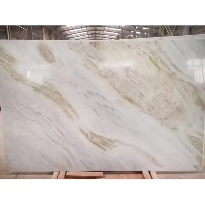 Natuural Stone Backlit China Blue River Marble Translucent Stone Changbai White Jade Onyx Countertop