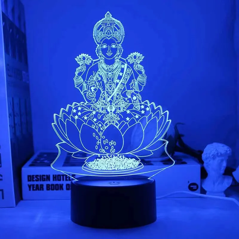 Буддийский Будда Sakyamuni Настольная 3D акриловая лампа