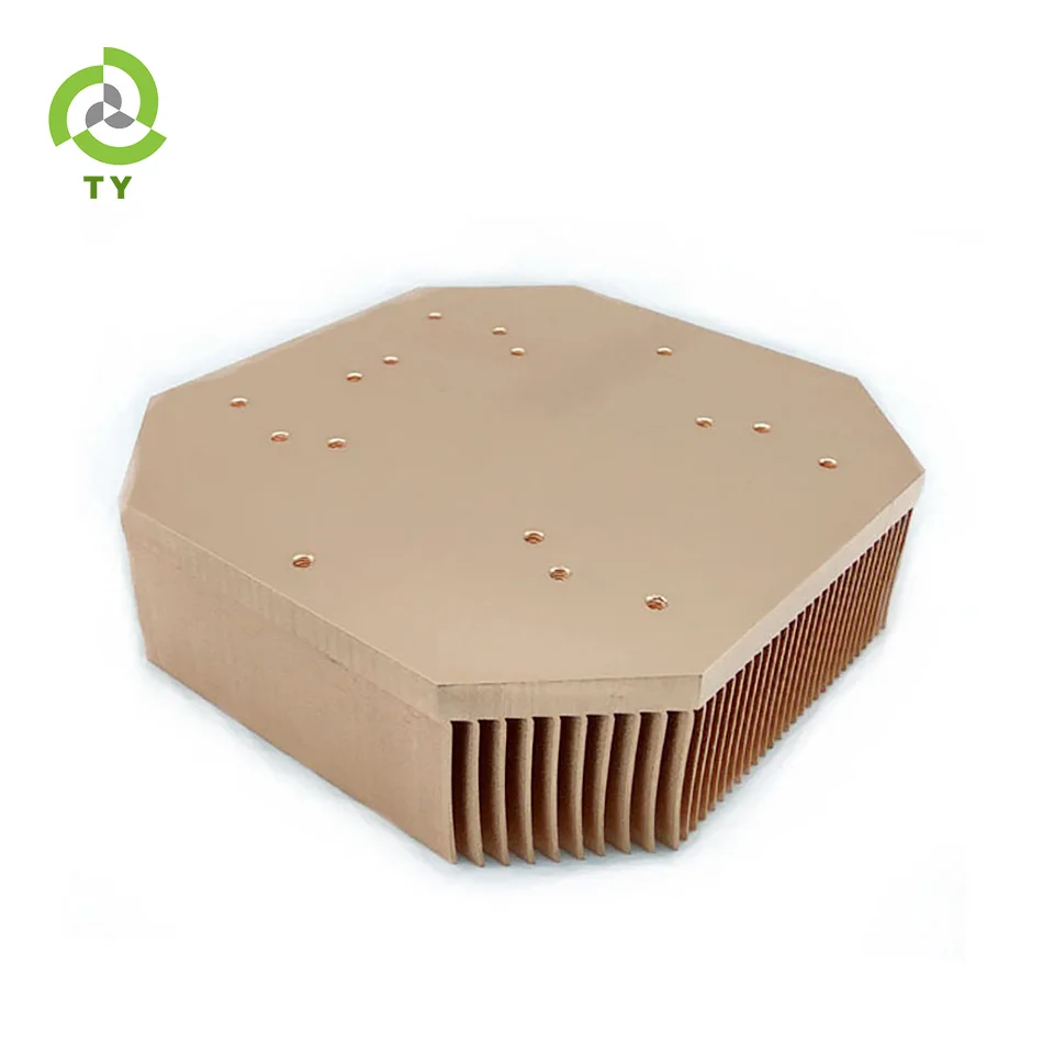 CPU Skived fin radiator Vehicle 15W 20W 30W 150W copper skived fin heatsink OEM/ODM