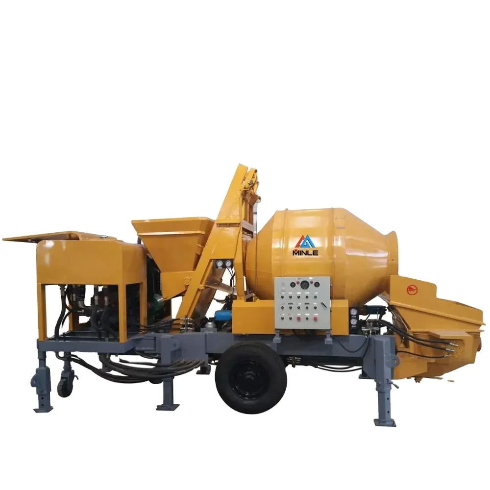 Factory price portable diesel small concrete mixer self loaded with delivery pump 350L concrete mixer for sale