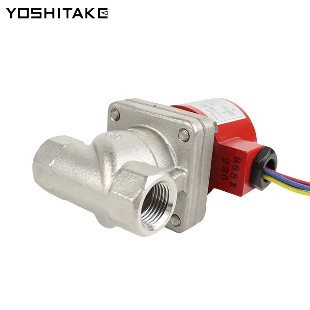 Japan YOSHITAKE Stainless Steel Solenoid Valve For Steam Air Water DP-100 AC110V AC220V Normally Closed  in stock RED MAN