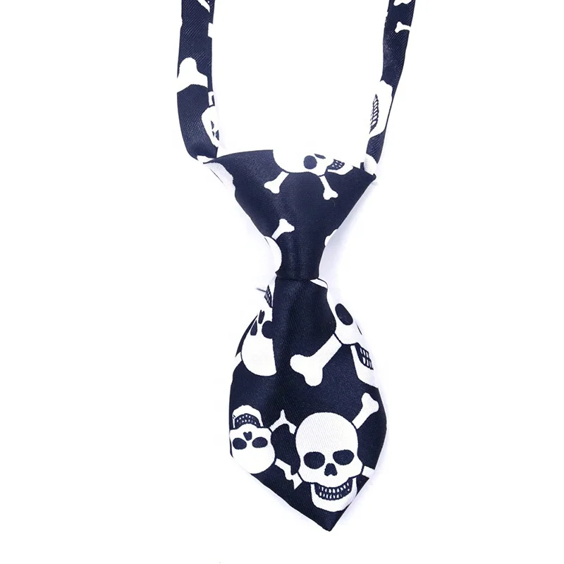New Arrival Adjustable Cat & Dog Necklace Fashion Holiday Skull Head Print Bandana in Cute Cartoon Style for Halloween
