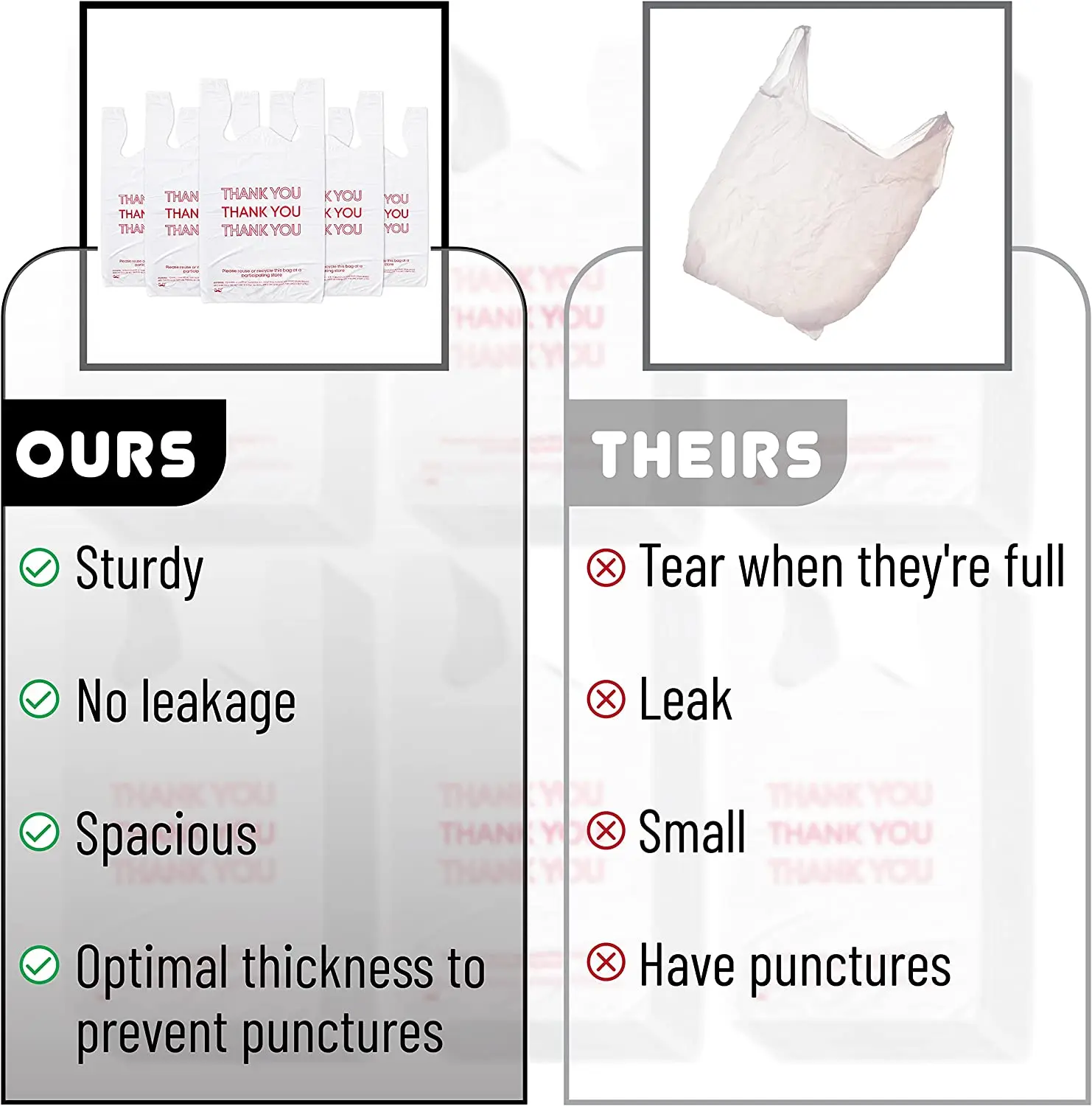 Одноразовая футболка HDPE check shopping bag пластиковая сумка