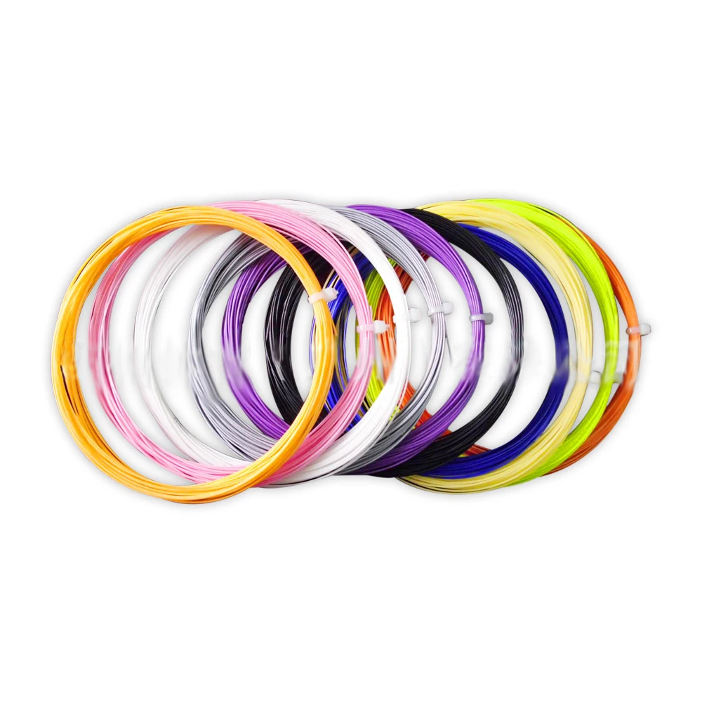 Bulk Wholesale Badminton Racket String High Flexibility Training Nylon Racquet String Line Badminton Repair Accessory