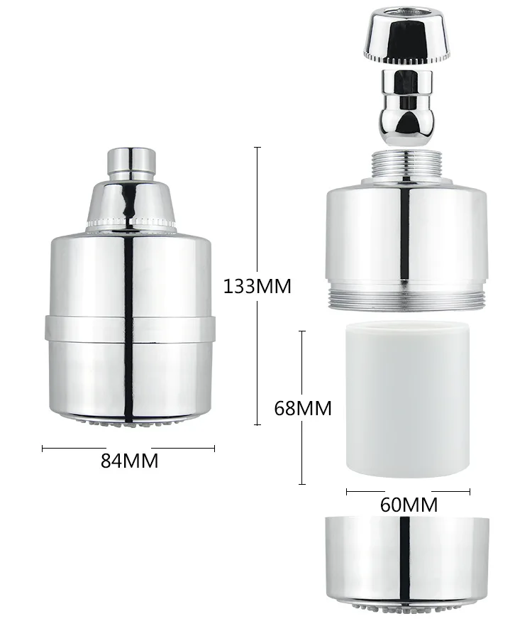 15 Stage High Output Water Filter with Shower Filter Head  Vitamin C