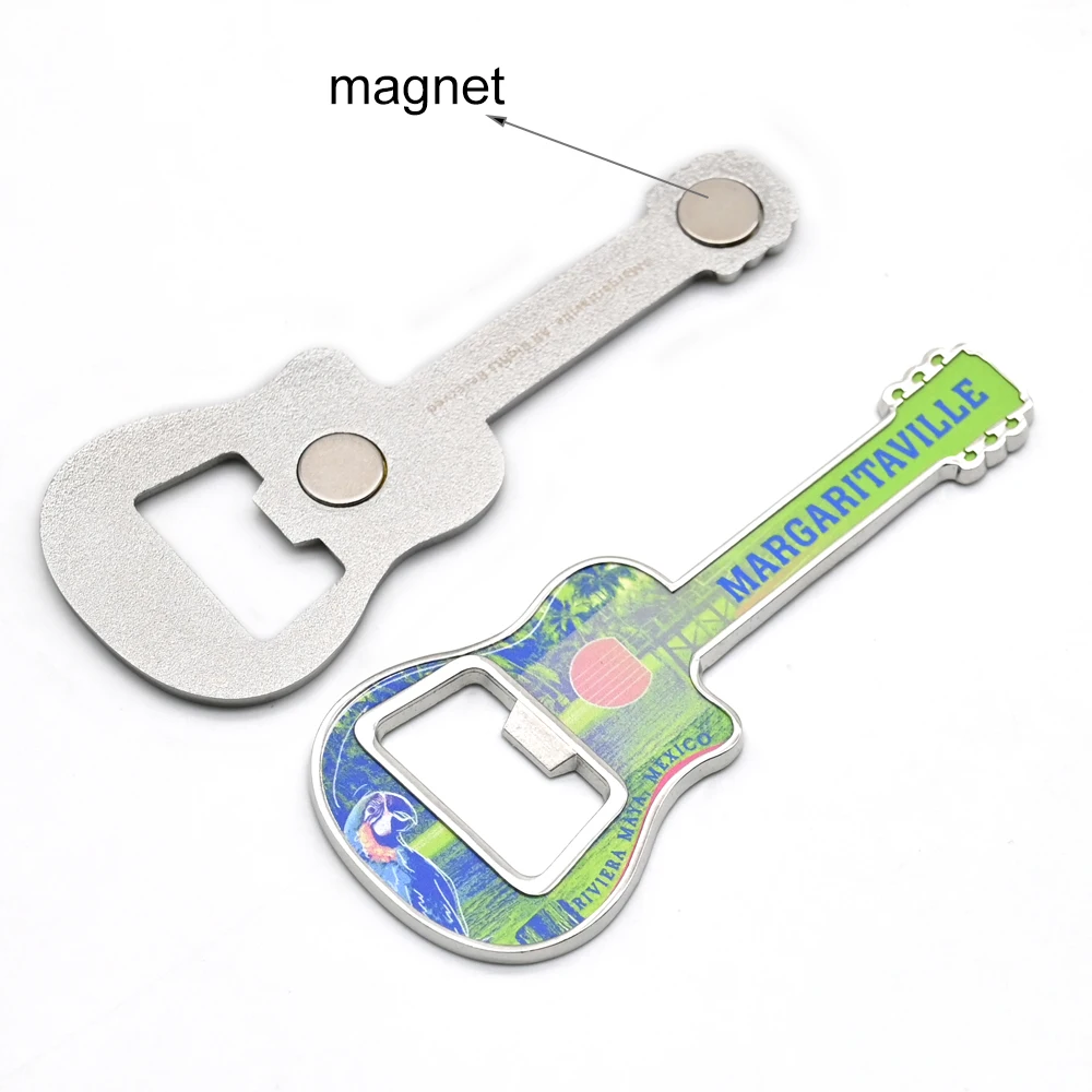 Hot Sale Violin Design Magnet Metal Beer Bottle Opener Wine Corkscrew with Custom logo