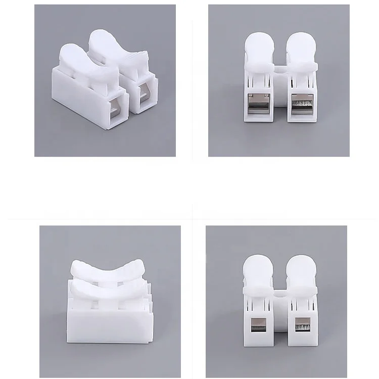 Best Quality Two Three-Position Pressing Terminal Block For LED Lighting White 2 Pin 3 Pin Quick Cable Wire Connector