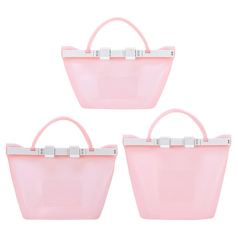 BPA free silicone food grade reusable storage bag food silicone bag