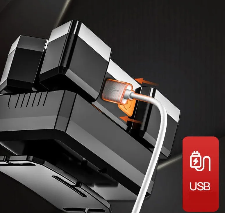 5LED со встроенным 18650 аккумулятором с зарядкой через USB портативный фонарик Фонарь налобный фонарь Открытый